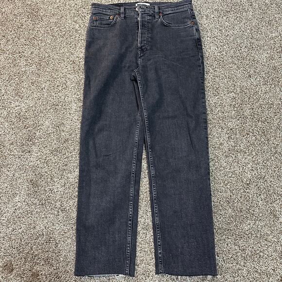 RE/DONE Women's Originals 70's Stove Pipe Size 29 In Stoned Noir - Picture 4 of 12